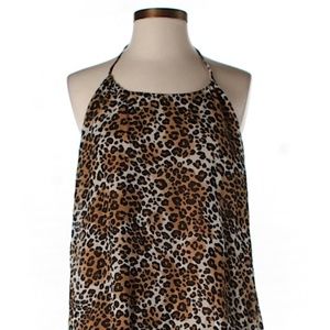 Leopard Print Silk Halter